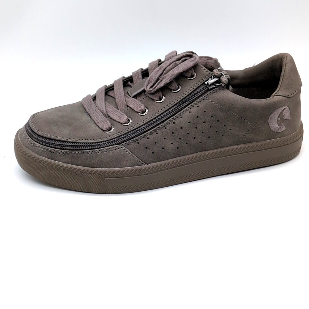 Billy Footwear Shoes Mens Gray 8.5 Walking Sneakers Side Zip BM20003-021 NEW